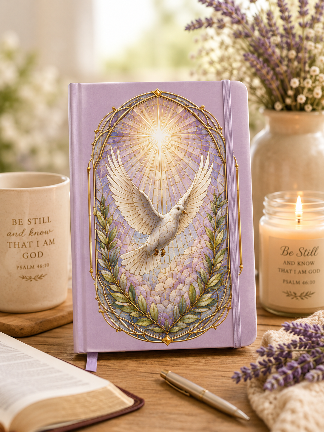 Stained Glass Journal - Dove